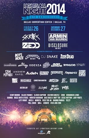 Lights All Night Dallas 2014 Lineup poster image