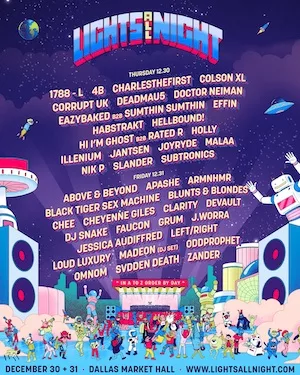 Lights All Night Dallas 2021 Lineup poster image