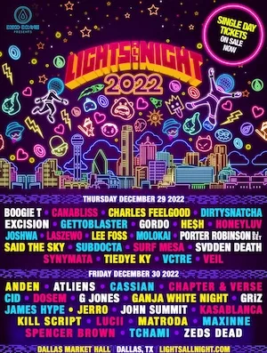 Lights All Night Dallas 2022 Lineup poster image