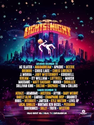Lights All Night Dallas 2023 Lineup poster image