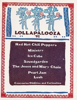 Lollapalooza 1992 Lineup poster image