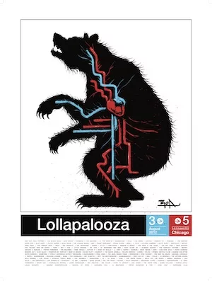 Lollapalooza 2012 Lineup poster image