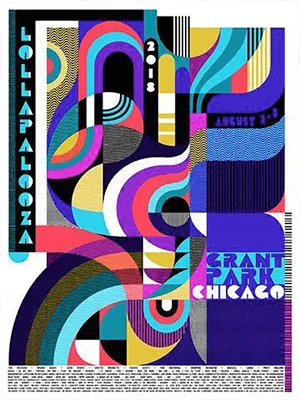 Lollapalooza 2018 Lineup poster image