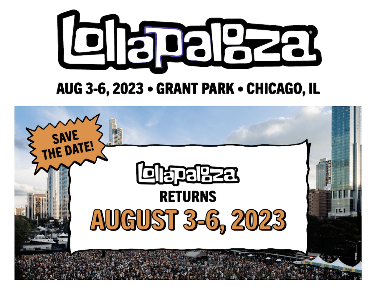 Lollapalooza 2023 Dates Announced