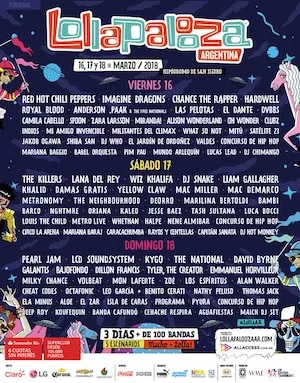 Lollapalooza Argentina 2018 Lineup poster image
