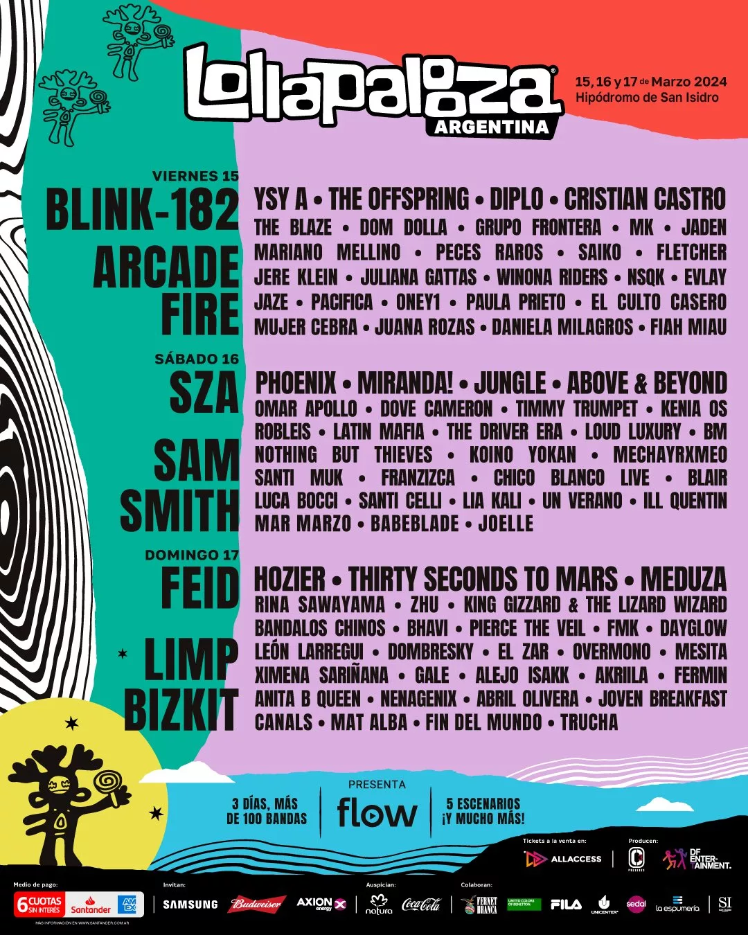 Lollapalooza Argentina Reveals 2024 Daily Lineup Grooveist