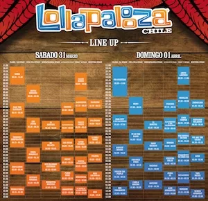 Lollapalooza Chile 2012 Lineup poster image