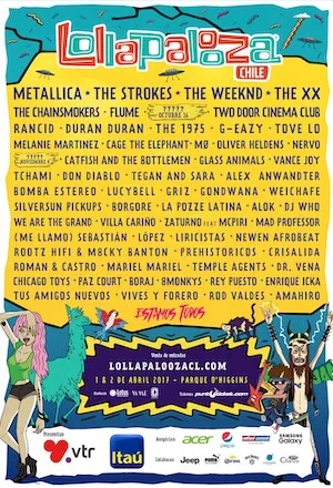 Lollapalooza Chile 2017 Lineup poster image