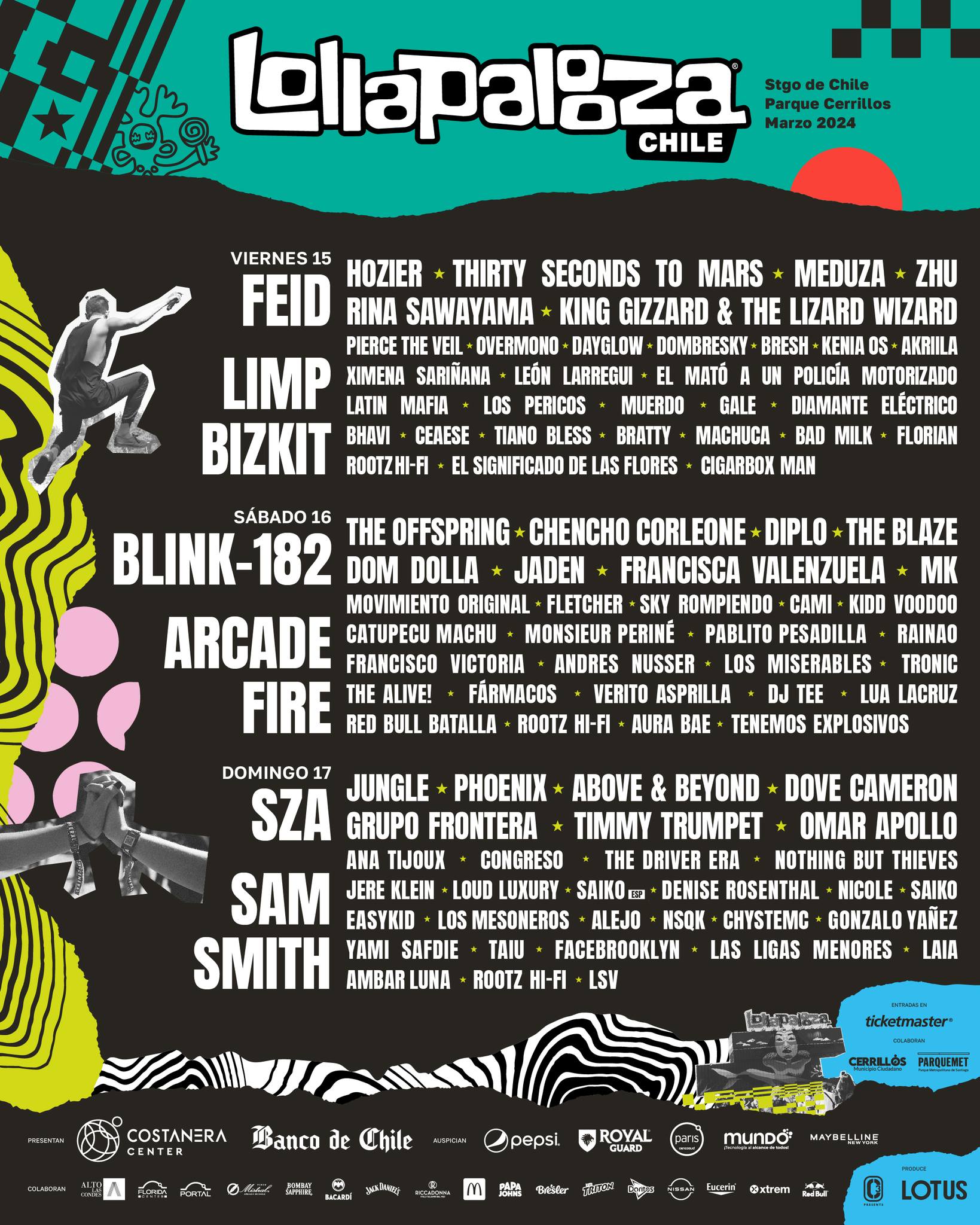 Lollapalooza Chile 2024 Lineup Grooveist