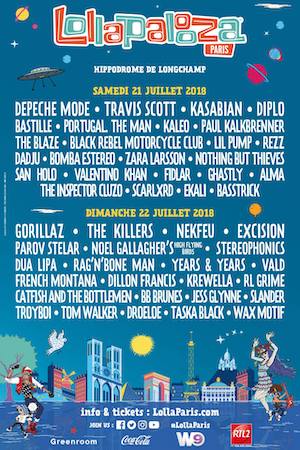 Lollapalooza Paris 2018 Lineup poster image