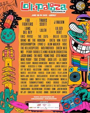 Lollapalooza Stockholm 2019 Lineup poster image