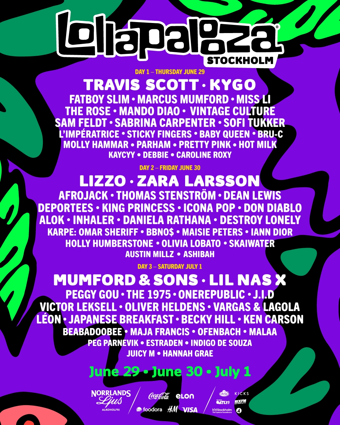 Lollapalooza Stockholm 2023 Lineup Grooveist