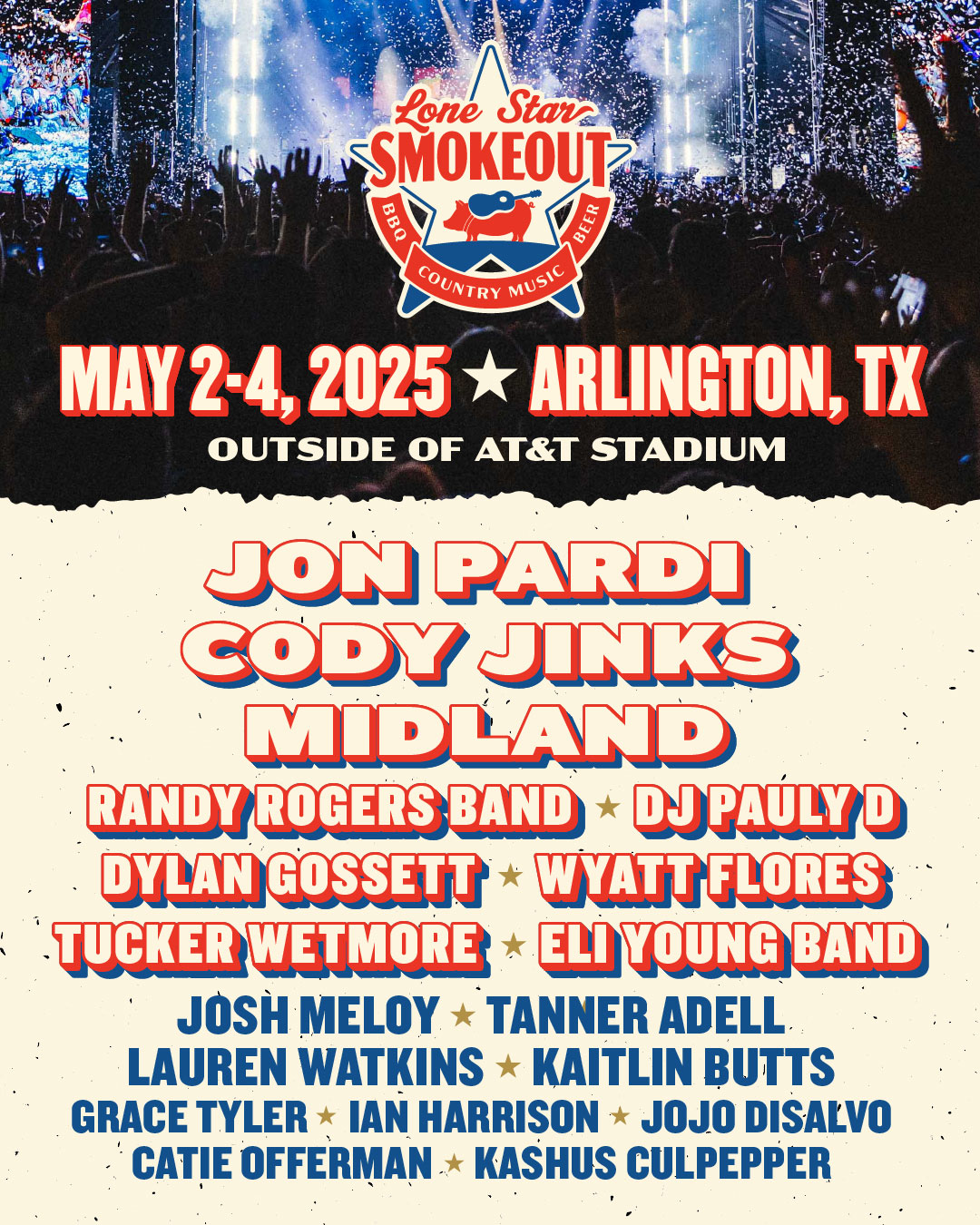 Lone Star Smokeout 2025 lineup poster