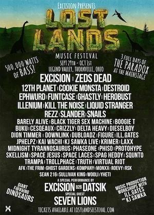 Lost Lands Music Festival 2017 Lineup poster image