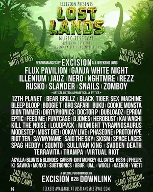 Lost Lands Music Festival 2018 Lineup poster image