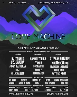 Love Machine Fall Retreat 2021 Lineup poster image