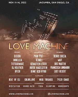 Love Machine Fall Retreat 2022 Lineup poster image