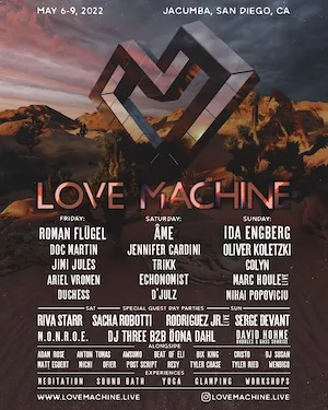 Love Machine Spring Retreat 2022 Lineup poster image