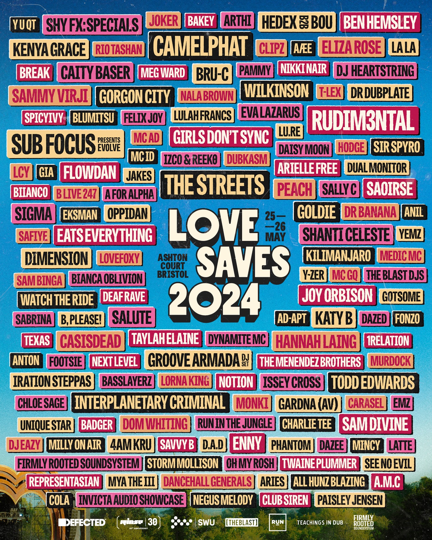 Love Saves The Day 2024 lineup poster