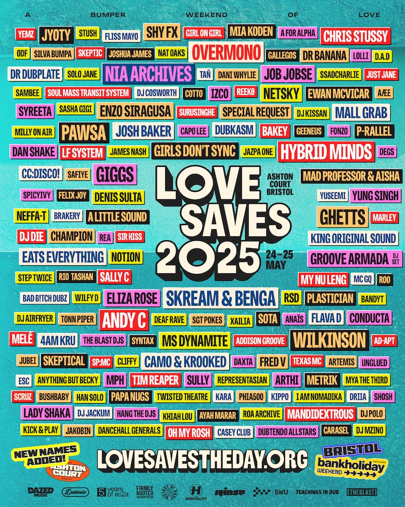 Love Saves The Day lineup poster
