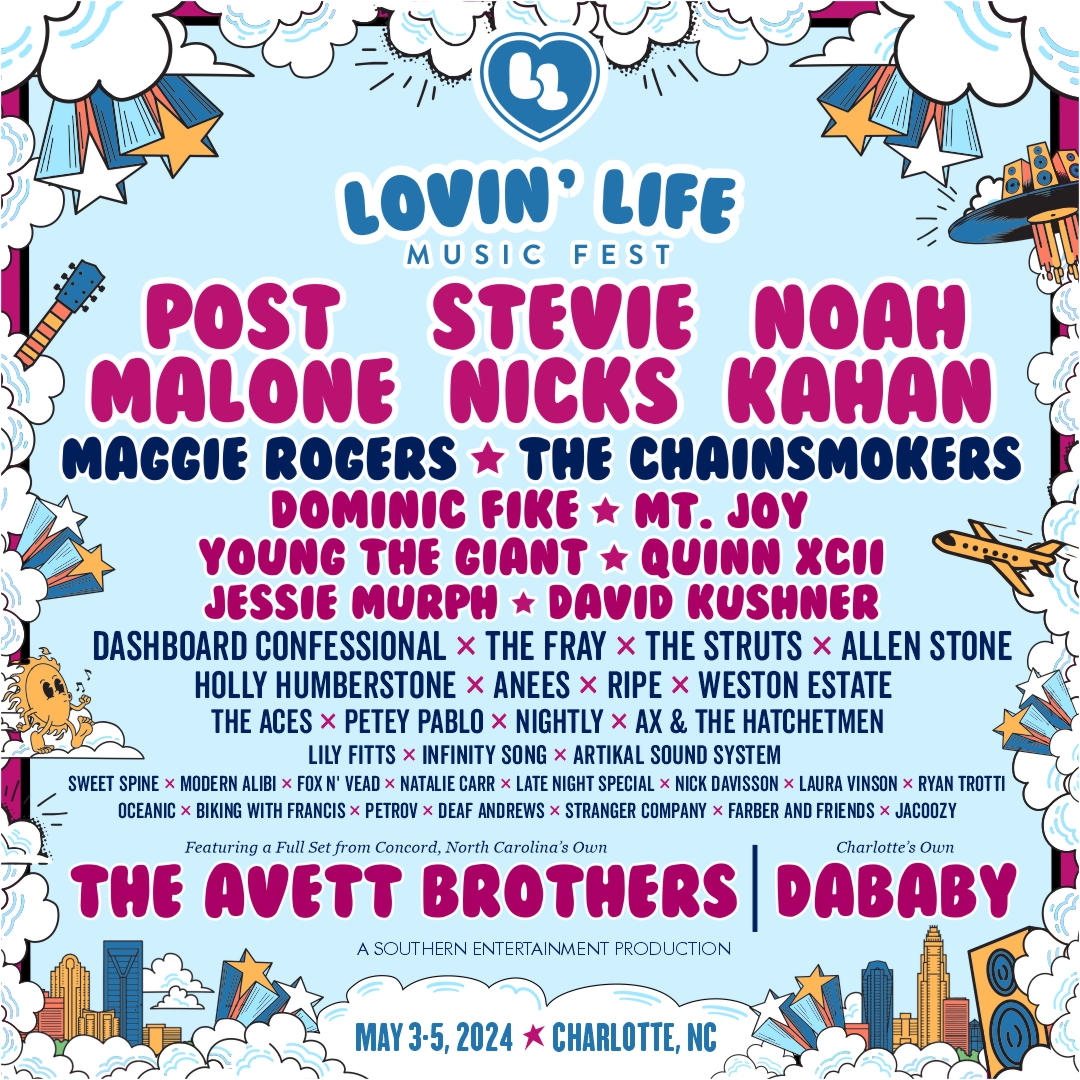 Lovin’ Life Music Fest lineup poster