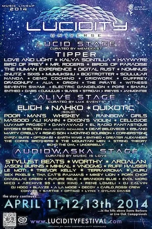 Lucidity Festival 2014 Lineup poster image