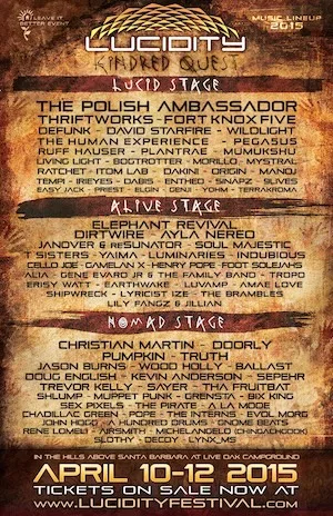 Lucidity Festival 2015 Lineup poster image