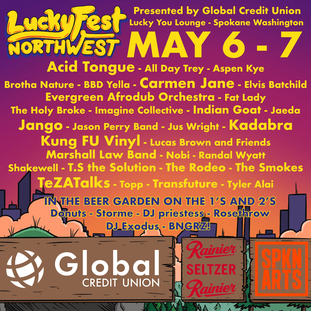 luckyfest northwest 2022 lineup poster