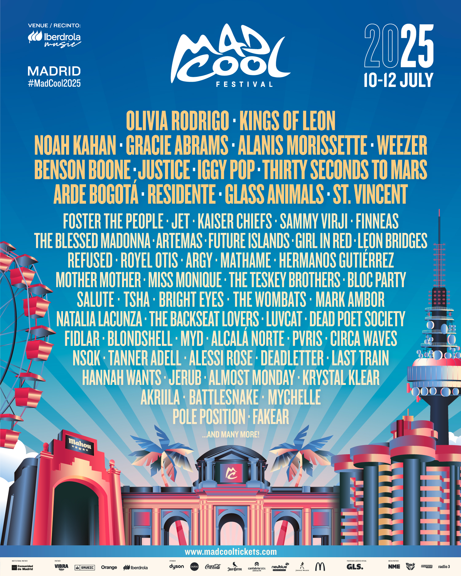 Mad Cool Festival 2025 Lineup Grooveist