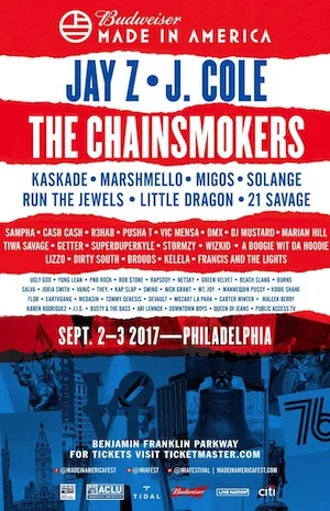 Made In America Festival 2017 Lineup poster image