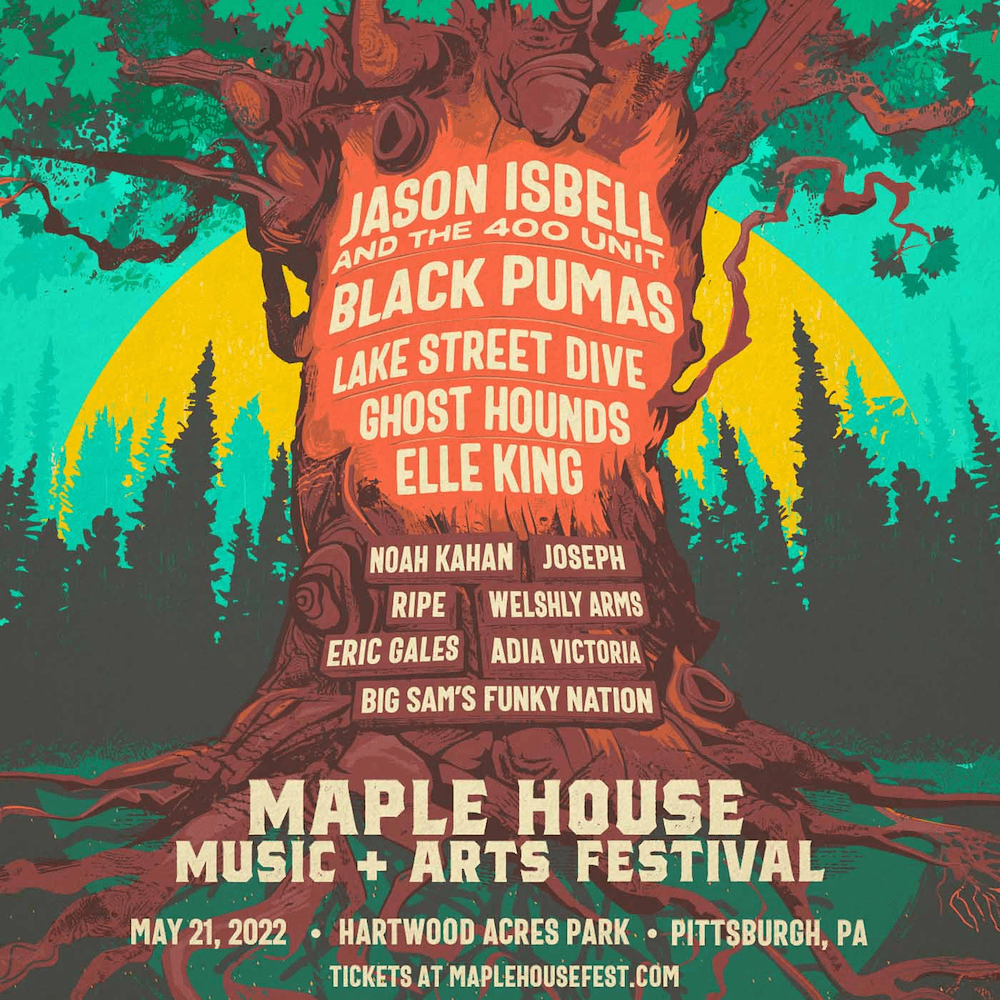 maple house music arts festival 2022 lineup poster