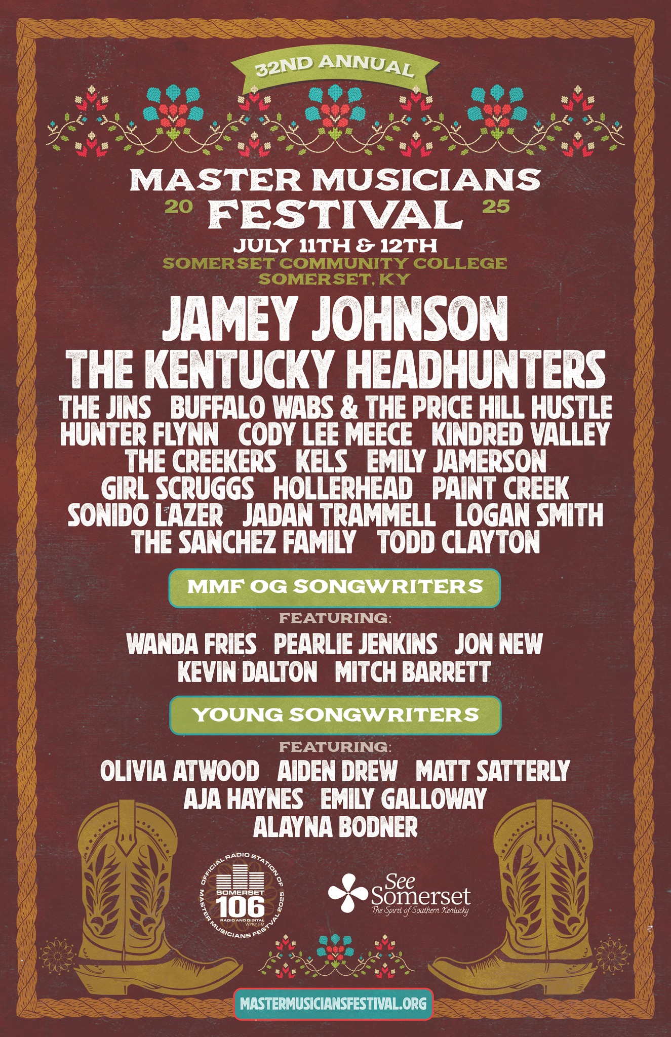 Master Musicians Festival lineup poster