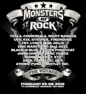 MONSTERS OF ROCK CRUISE 2012 Lineup poster image