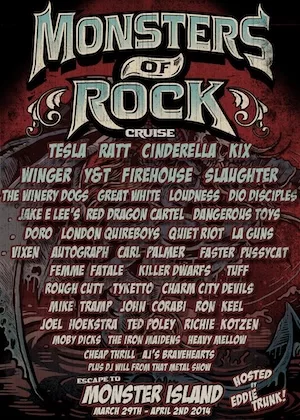 MONSTERS OF ROCK CRUISE 2014 Lineup poster image