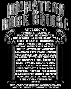 MONSTERS OF ROCK CRUISE 2022 Lineup poster image