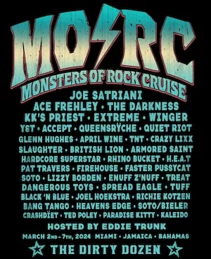 MONSTERS OF ROCK CRUISE 2024 Lineup poster image