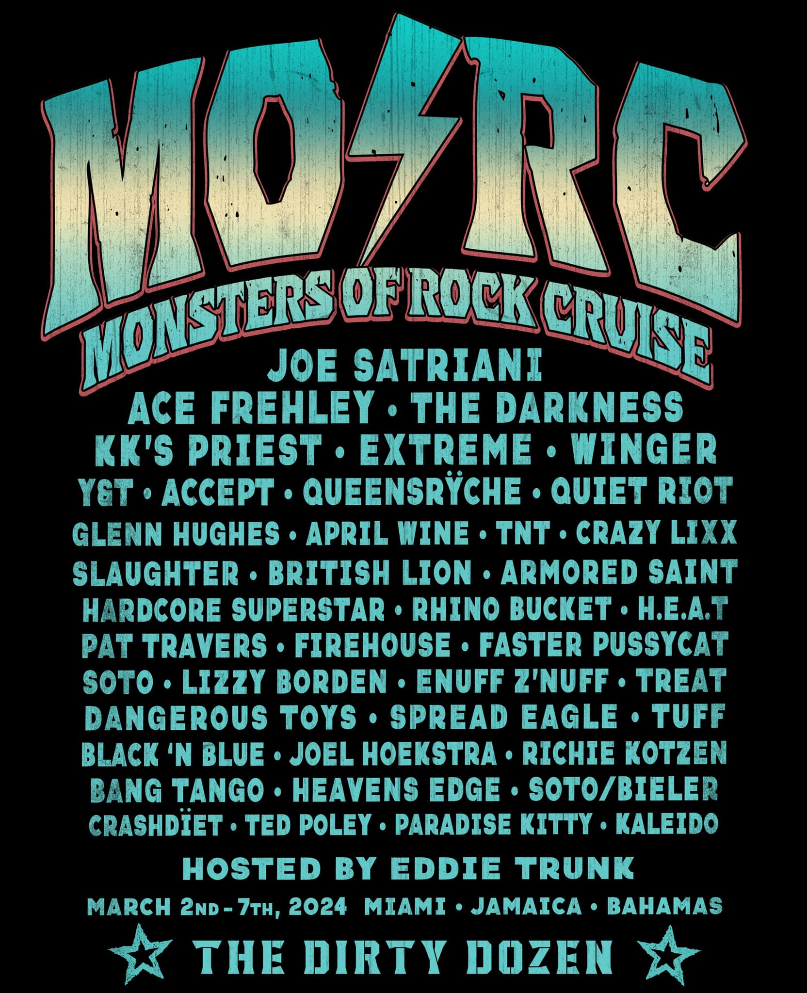 MONSTERS OF ROCK CRUISE 2024 Lineup Grooveist