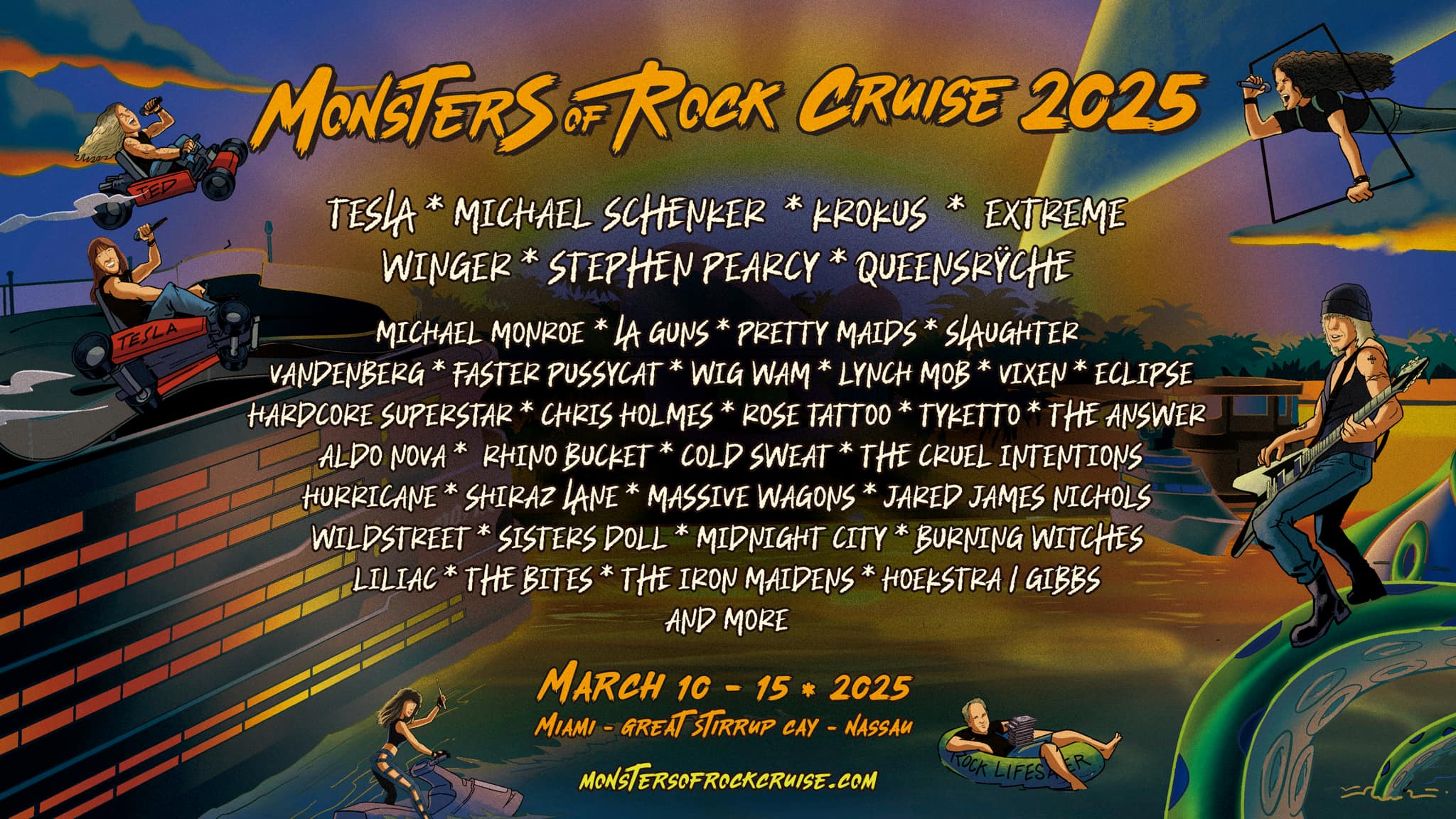 MONSTERS OF ROCK CRUISE lineup poster