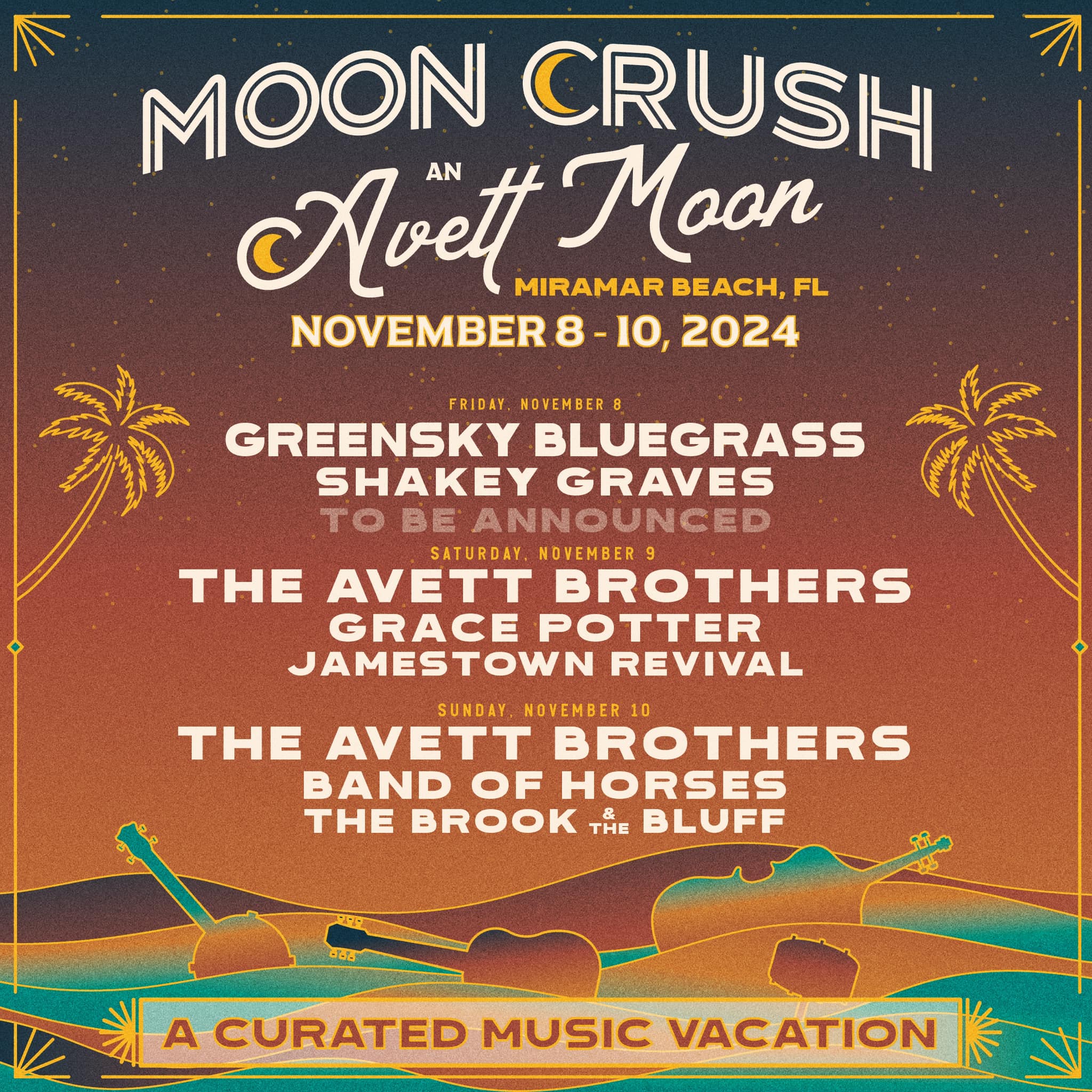 Moon Crush: An Avett Moon lineup poster