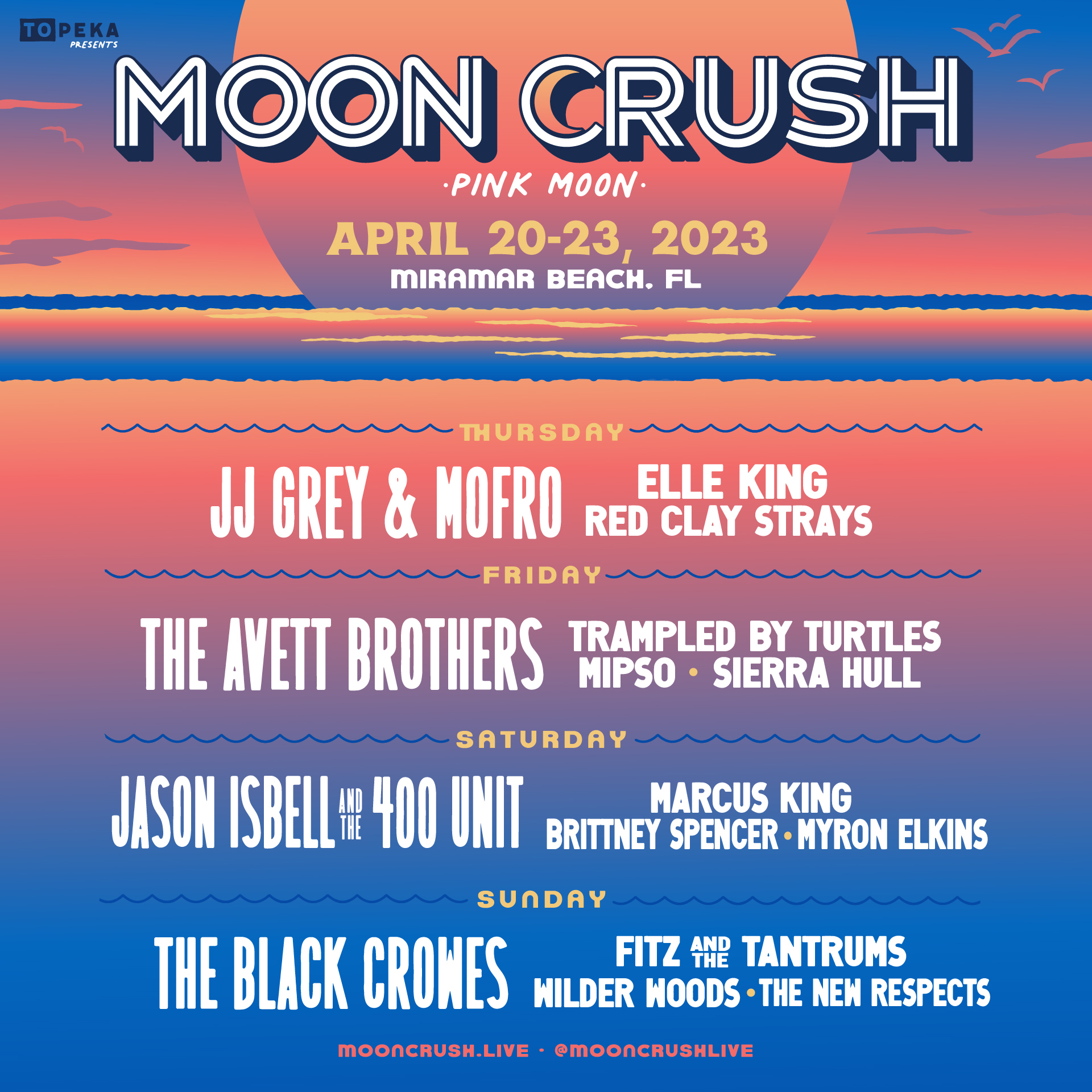 Moon Crush Pink Moon 2023 Lineup Drop Grooveist