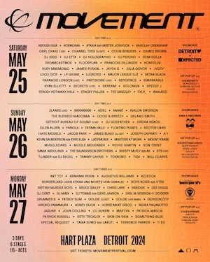 Movement Music Festival 2024 Lineup poster image