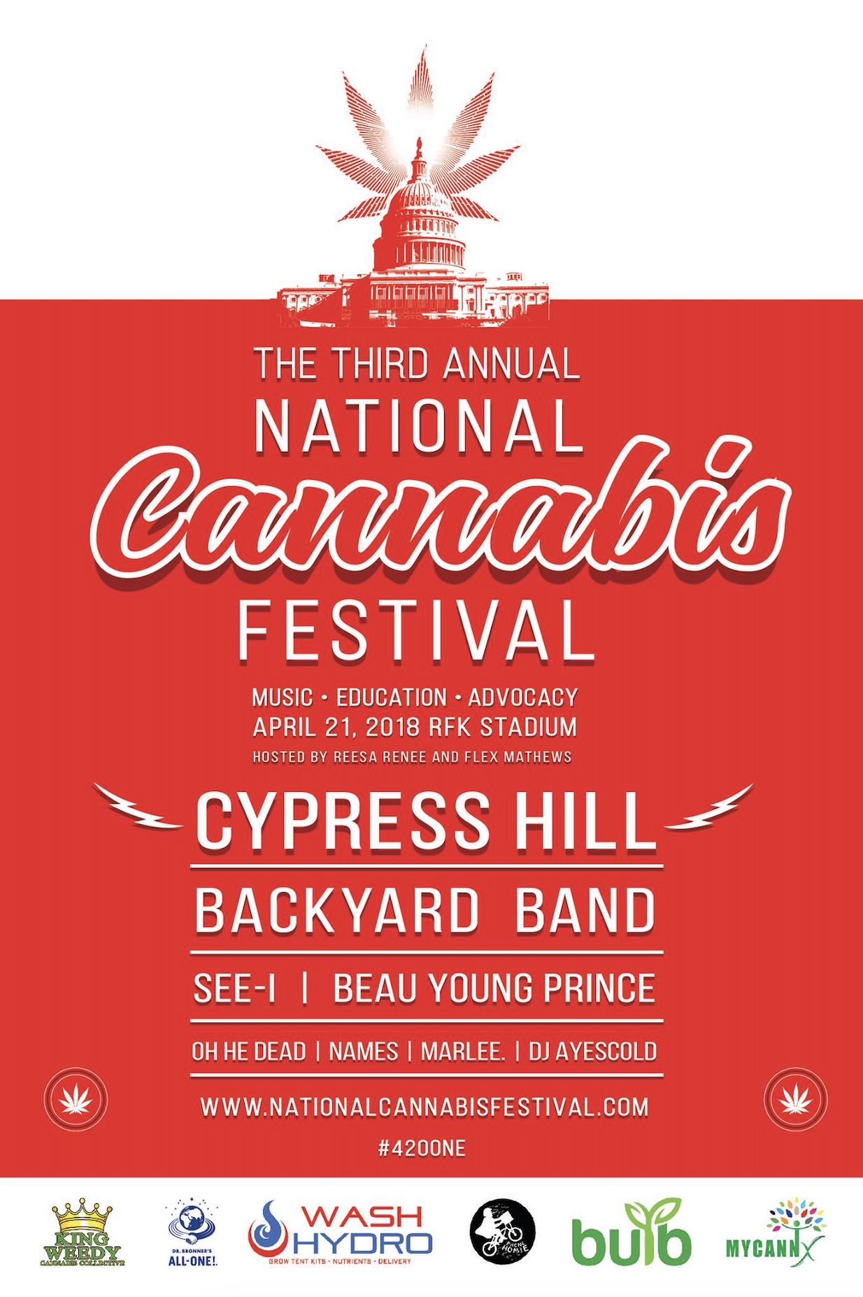 National Cannabis Festival 2018 Lineup poster image