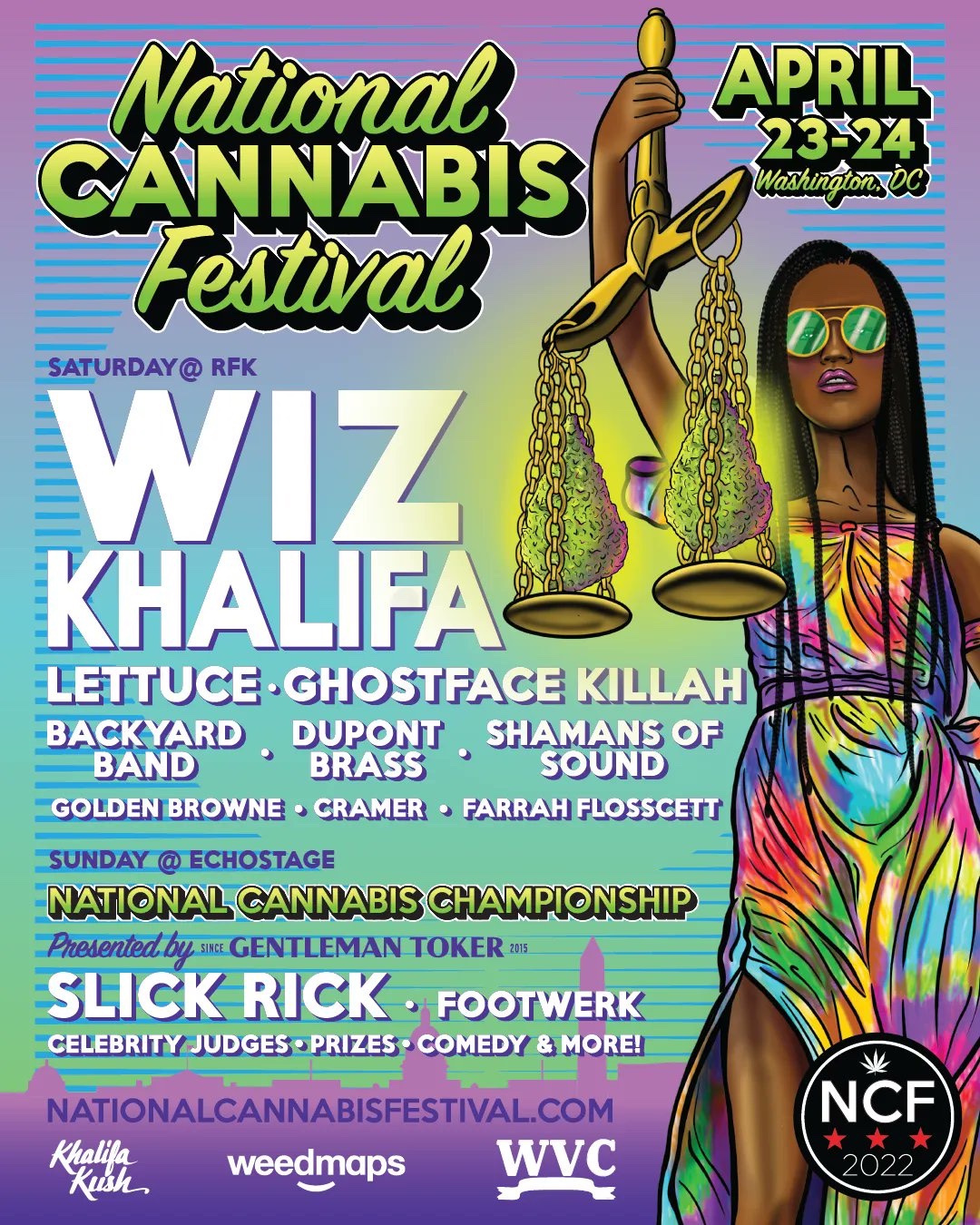 National Cannabis Festival 2022 lineup poster