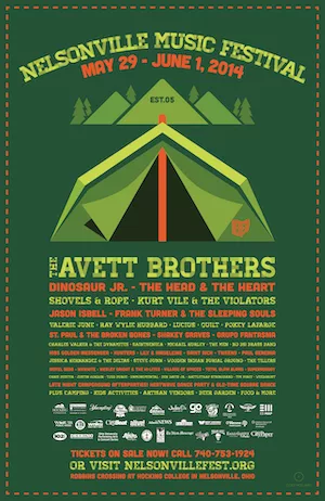 Nelsonville Music Festival 2014 Lineup poster image