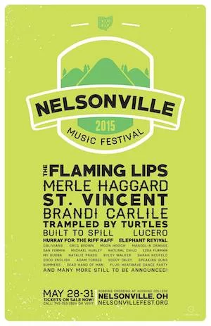 Nelsonville Music Festival 2015 Lineup poster image
