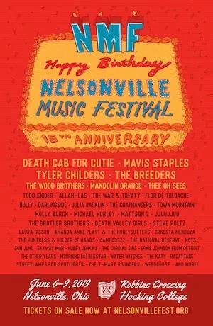 Nelsonville Music Festival 2019 Lineup poster image