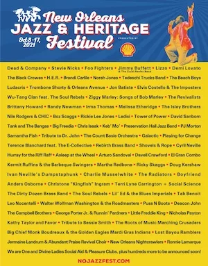 New Orleans Jazz & Heritage Festival 2021 Lineup poster image
