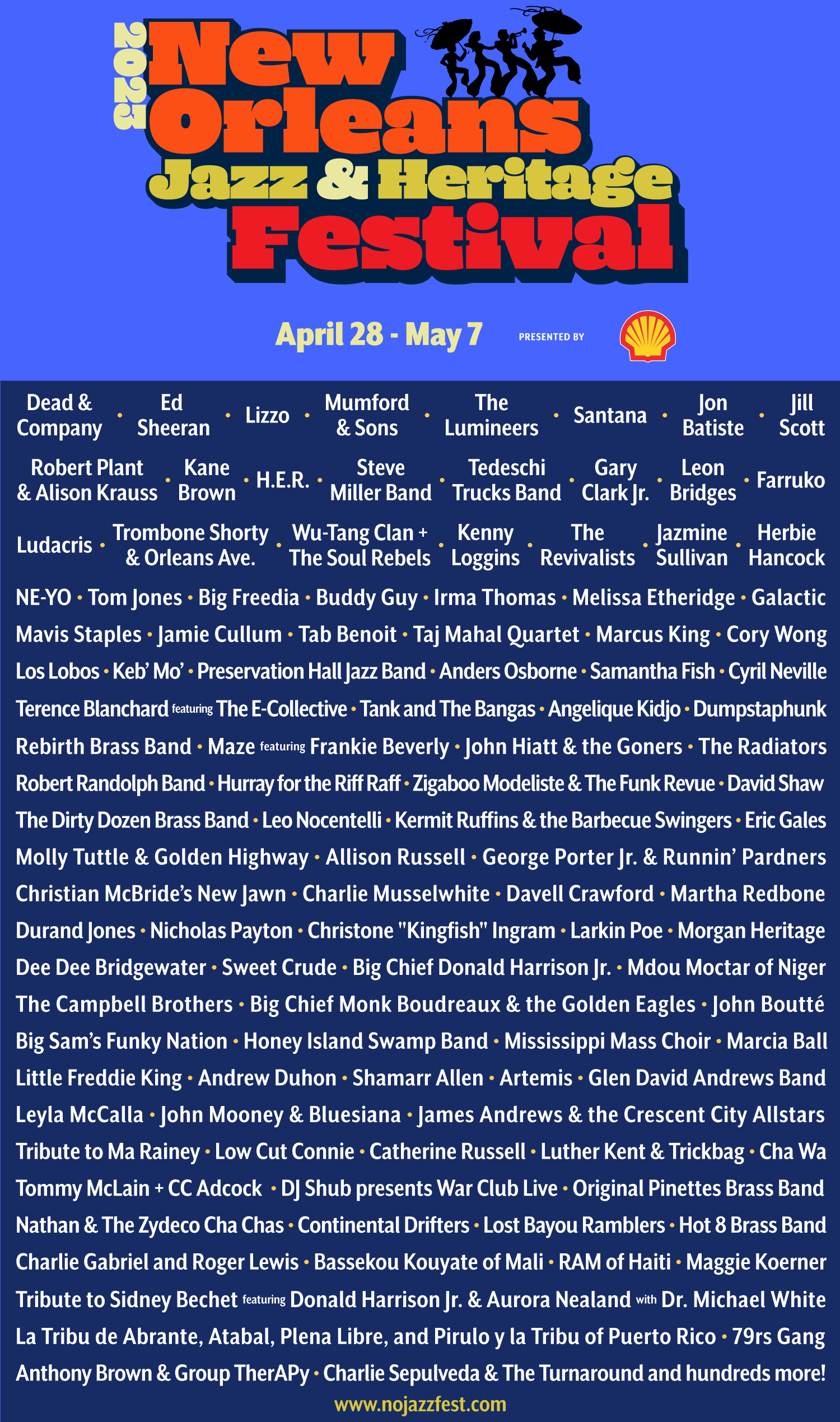 New Orleans Jazz & Heritage Festival 2023 Lineup poster image