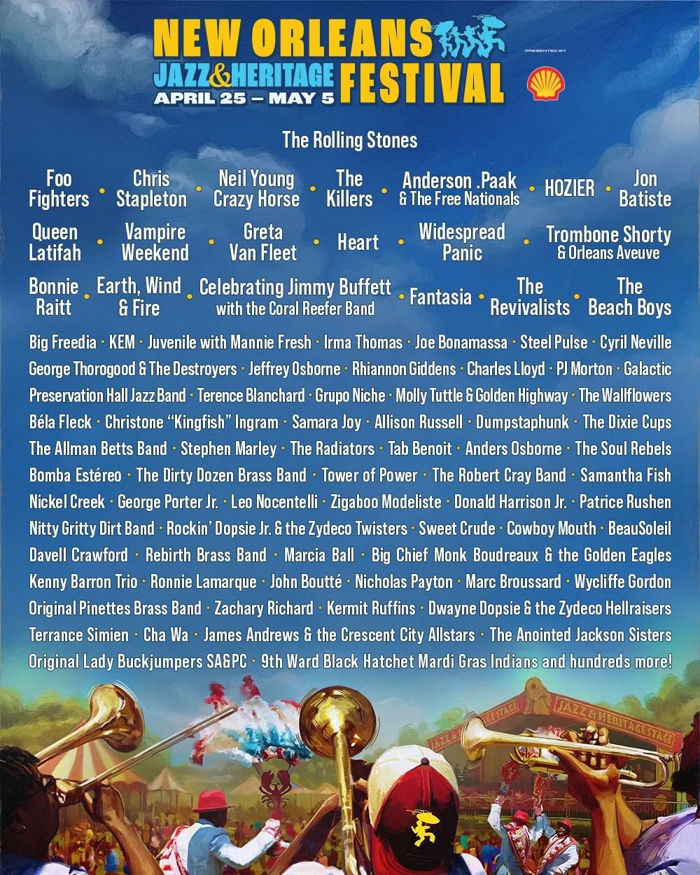 New Orleans JazzFest 2024 Lineup poster image