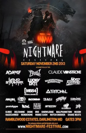 Nightmare Festival 2013 Lineup poster image